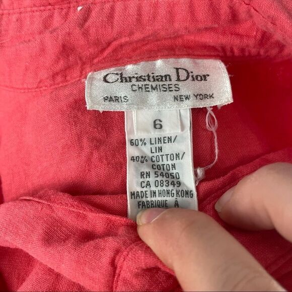Vintage Christian Dior Chemises Linen Top - Picture 6 of 6